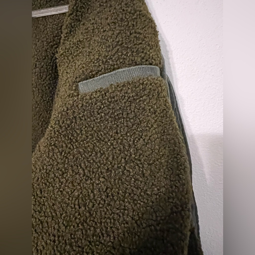 Reverb Mens Button Down‎ Sherpa Lined Corduroy Jacket Green Brown Size XL - Picture 4 of 10